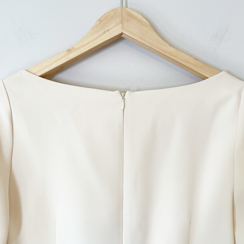 Alexis Azize Chain-Embellished Crepe Mini Dress Ivory Medium NWT - Picture 9 of 12